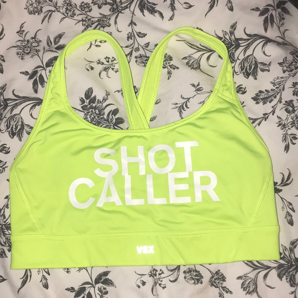 reflective victoria’s secret sports bra